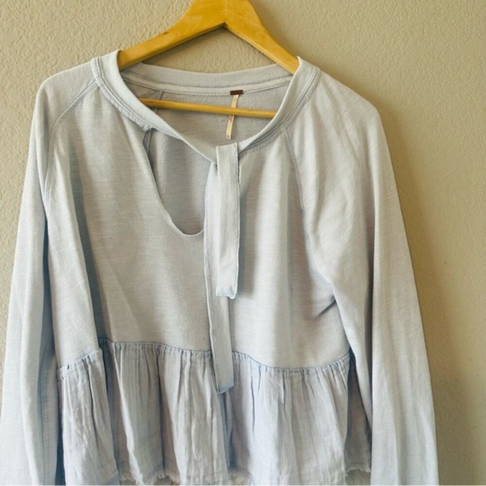 Free People Sweet Jane Pullover, Size Large - Light Blue - Picture 7 of 11